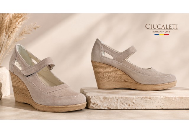 Marimea 37 Pantofi dama cu platforma din piele naturala Bej P9154BEJ